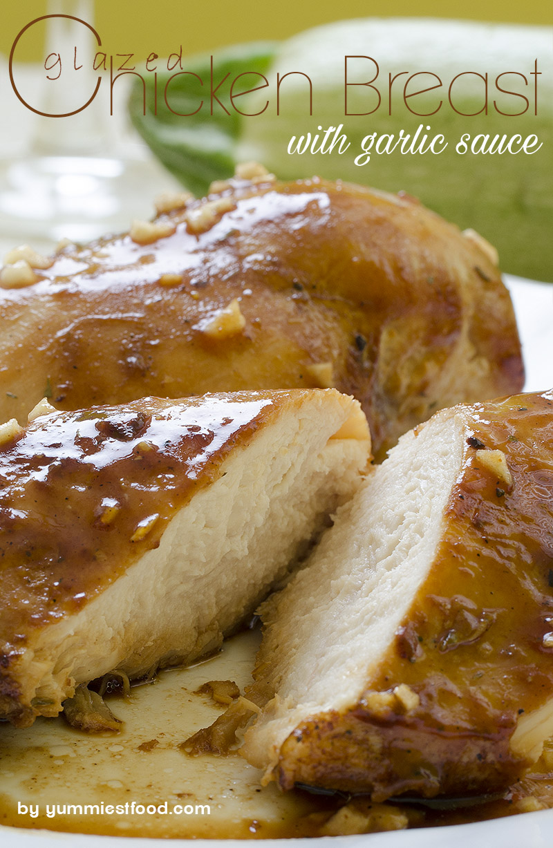 Realy tasty, delicious chicken breast with garlic and chili - Glazed Chicken Breast With Garlic Sauce