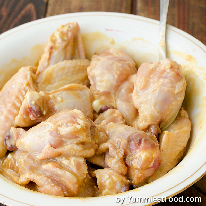 Marinated chicken wings, simply delicious and tasty dish