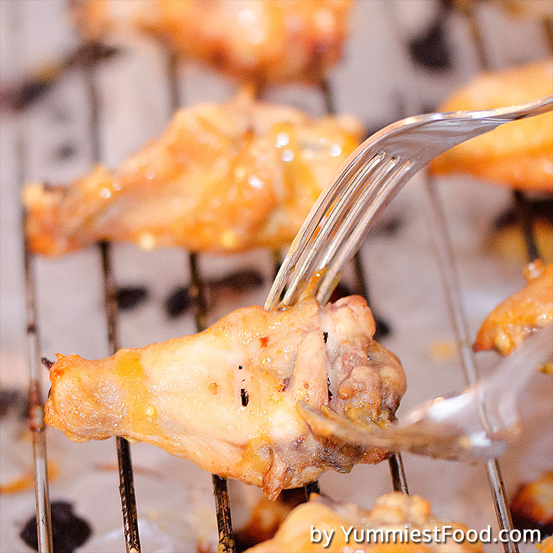 Marinated Chicken Wings - Close Up