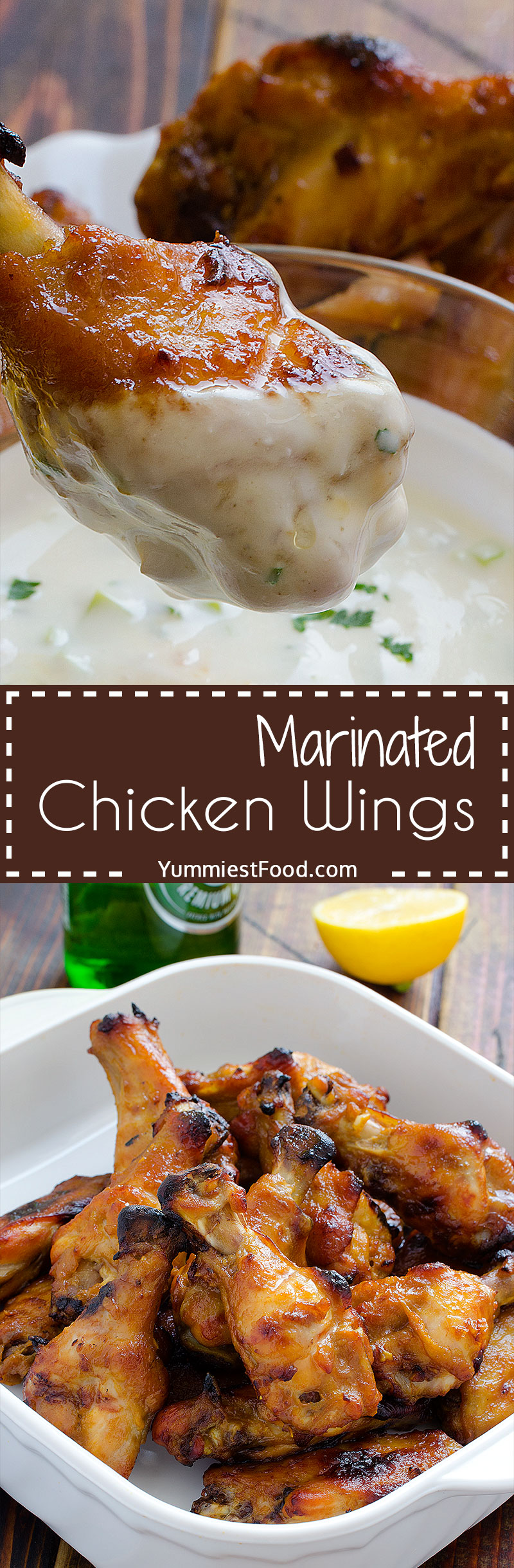 Marinated Chicken Wings - delicious and tasty dish which give the other dimension of preparing chicken wings