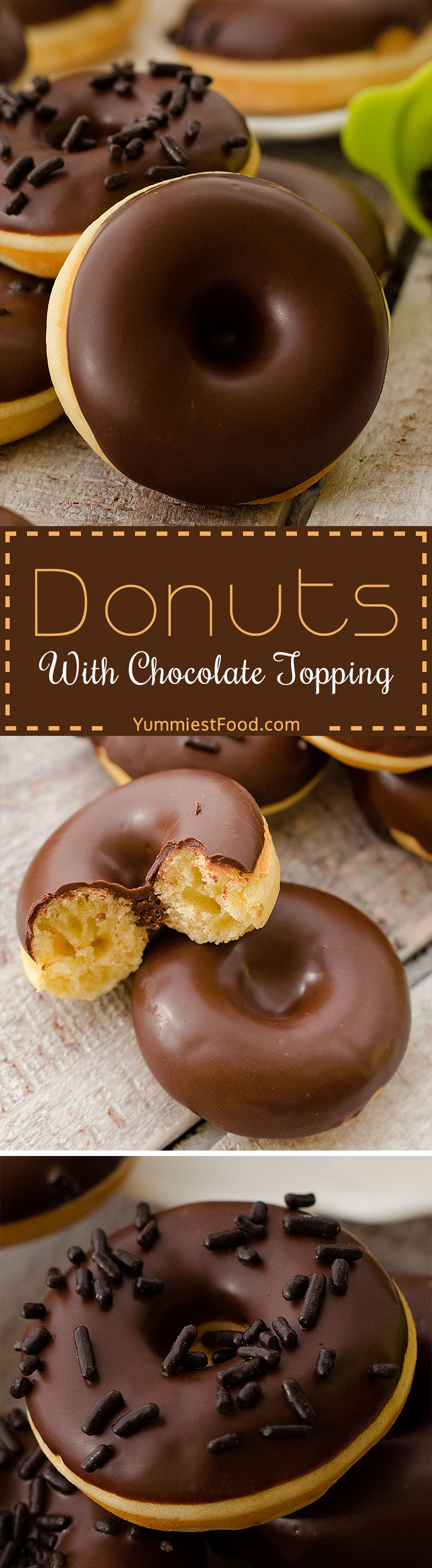 Donuts With Chocolate Topping - Very easy, fantastic, quick, perfectly soft and their smell and taste are incredible