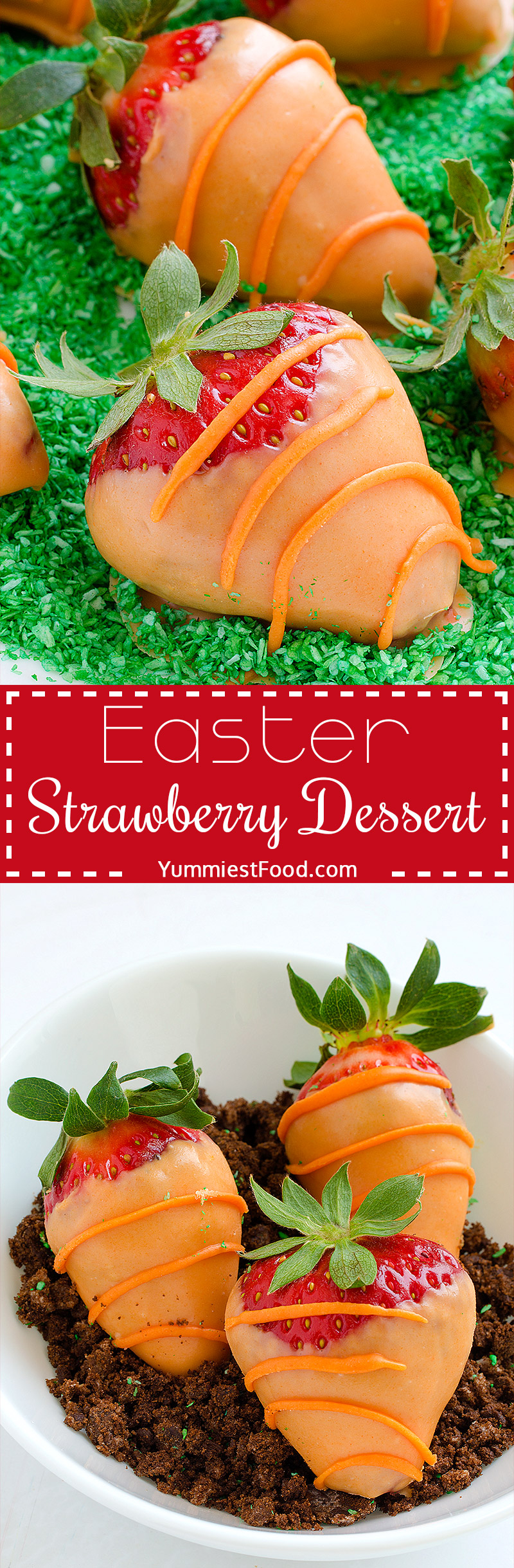 You only need a few ingredients for this Easter strawberry dessert, and your Easter family table will look incredible and full of imagination with this strawberry dessert