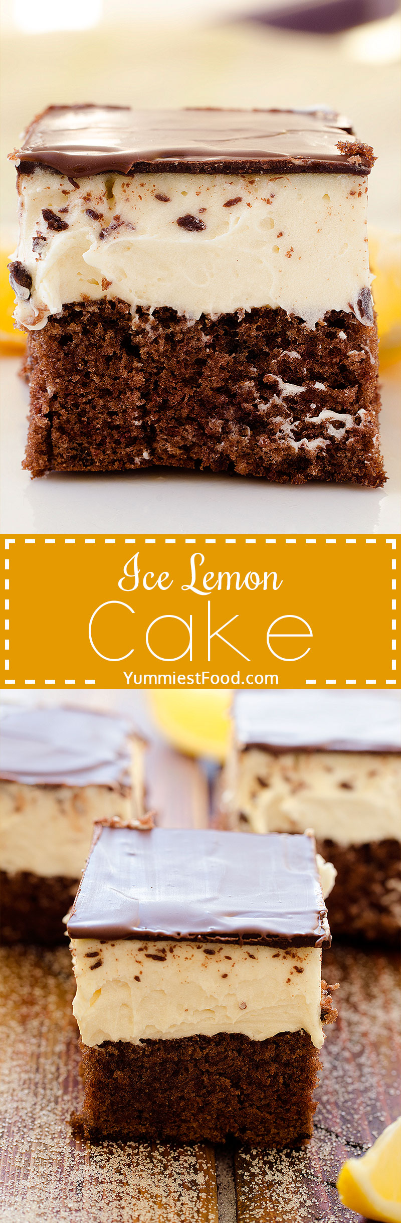 Ice Lemon Cake - Try to make Ice lemon cake, very quick, easy, creamy, so soft and perfect for every occasion