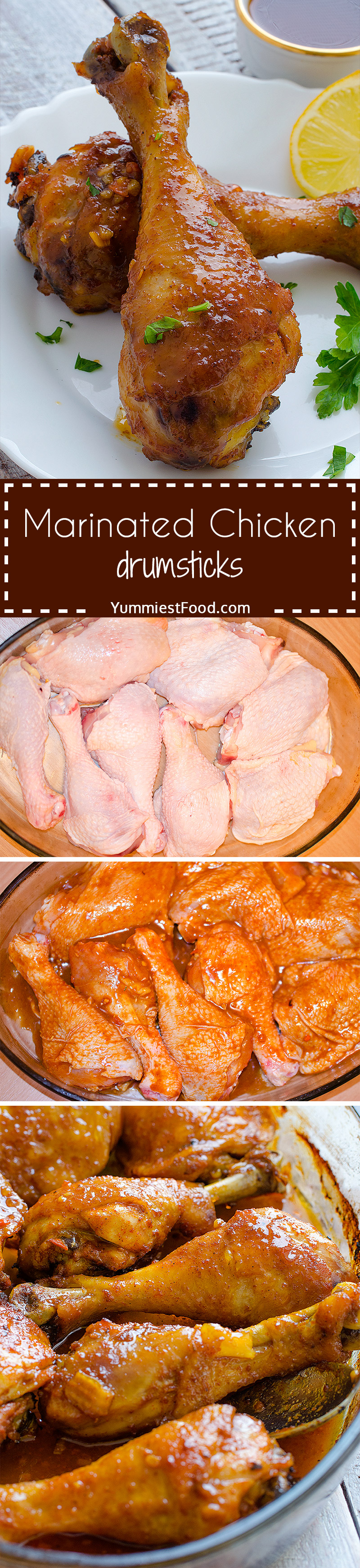 Marinated Chicken - the easiest way of preparing chicken drumsticks, but the most delicious. I am sure that you have all marinade ingredients in your kitchen so you can finish this dish for a short time and surprise your family.