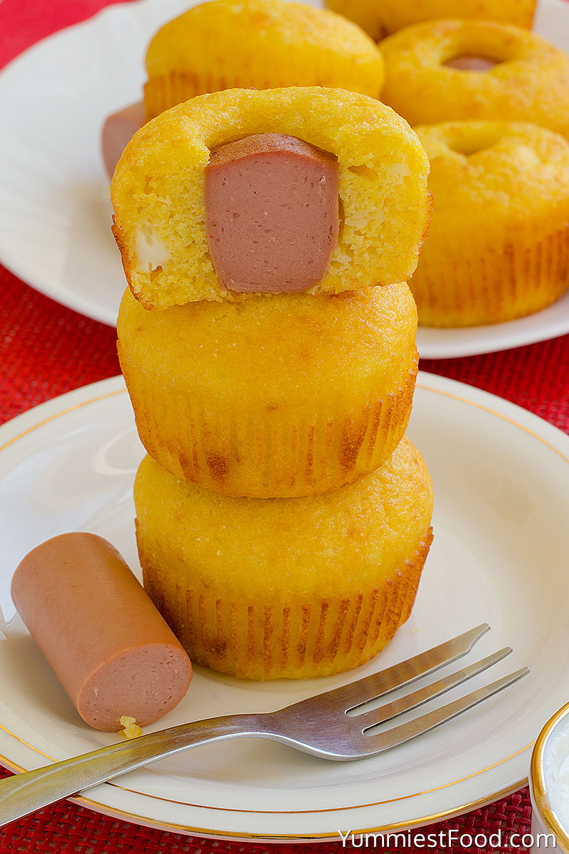 Corn Dog Muffins - on the Plate
