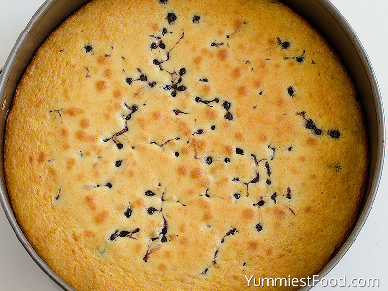 Lemon Blueberry Cake with Cream Cheese Frosting - Making - Step 2