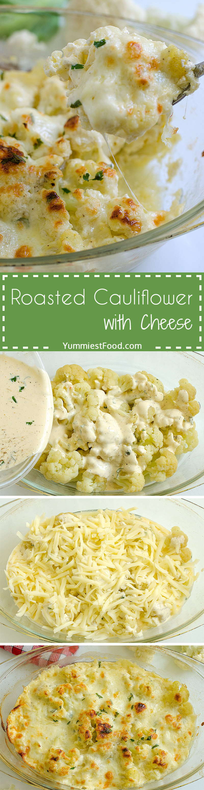 Roasted Cauliflower with Cheese - light, healthy, delicious and quick dish
