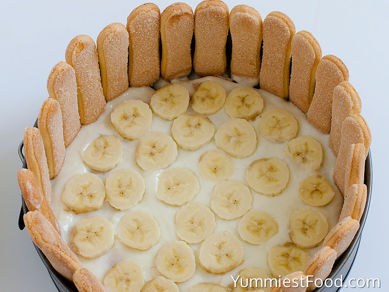 Banana Peach Ice Box Cake - Making - Step 1