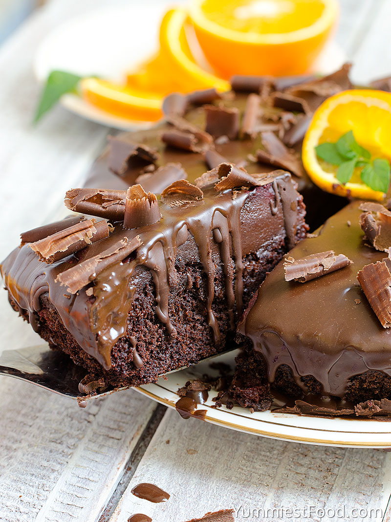 Chocolate Orange Cake - Cutted Cake