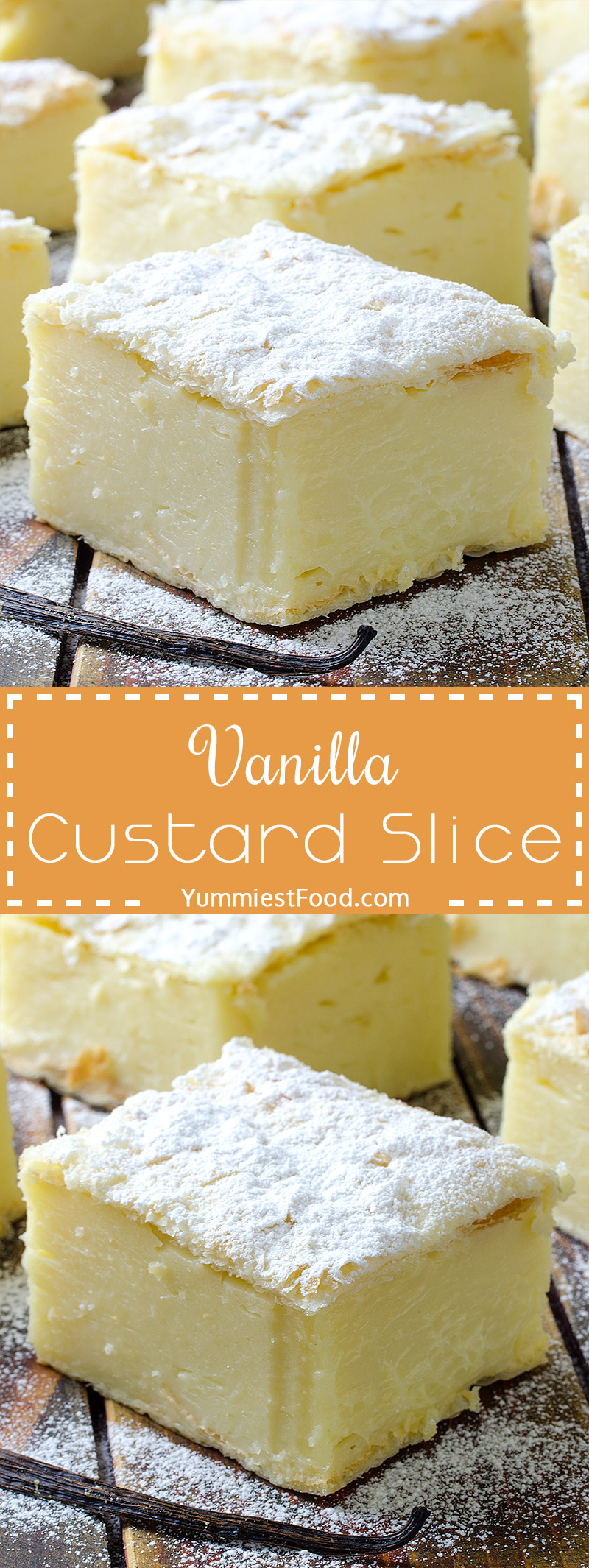 Vanilla Custard Slice - delicious, soft, creamy and so simple dessert.