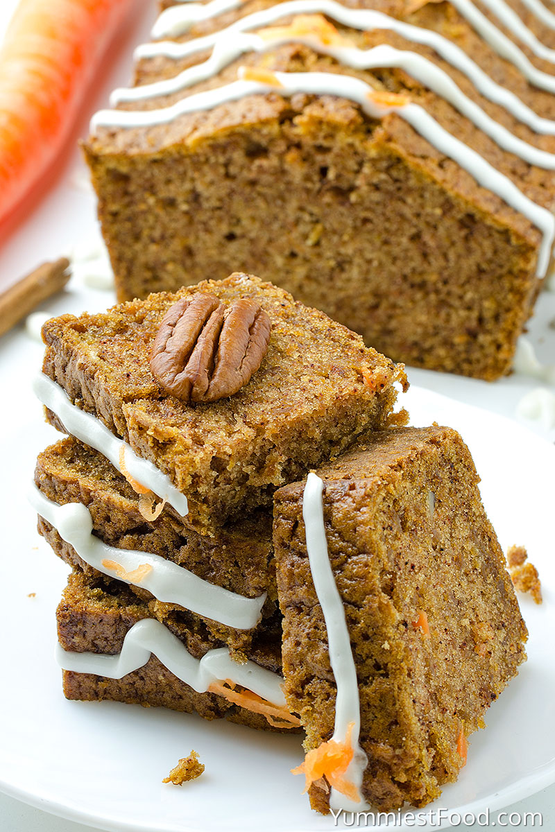 Carrot Apple Bread - served on the plate