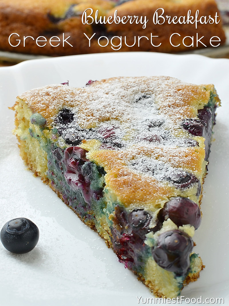 Blueberry Breakfast Greek Yogurt Cake
