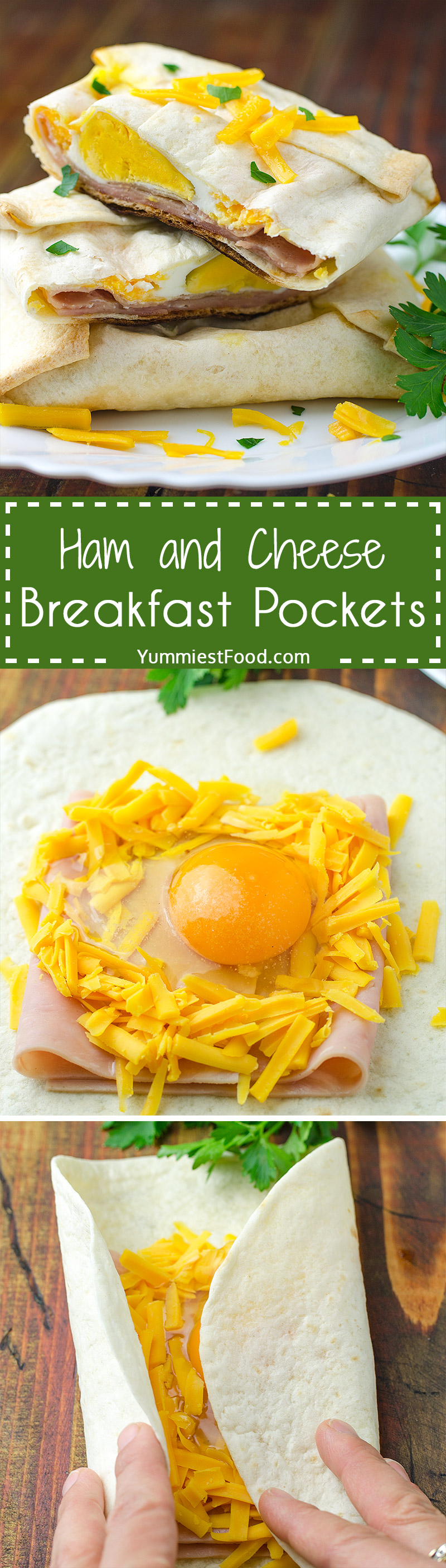 Easy Ham and Cheese Breakfast Pockets - Great simple breakfast recipe