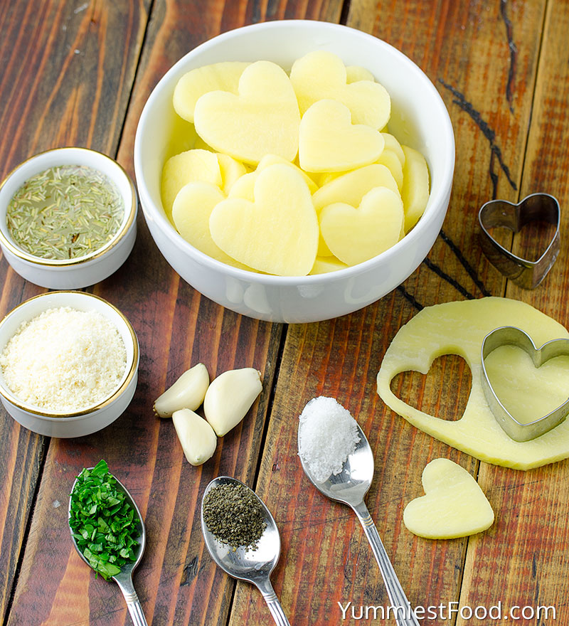 Heart Shaped Roasted Potatoes - Making - Step 1