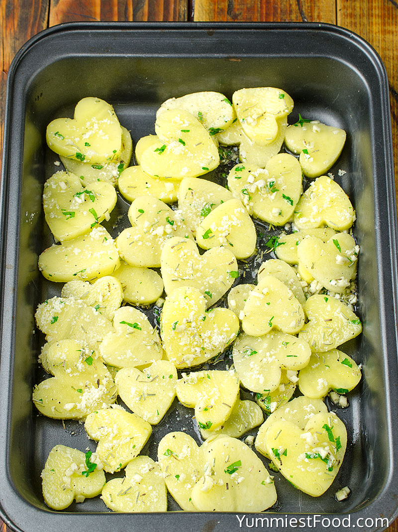 Heart Shaped Roasted Potatoes - Making - Step 2