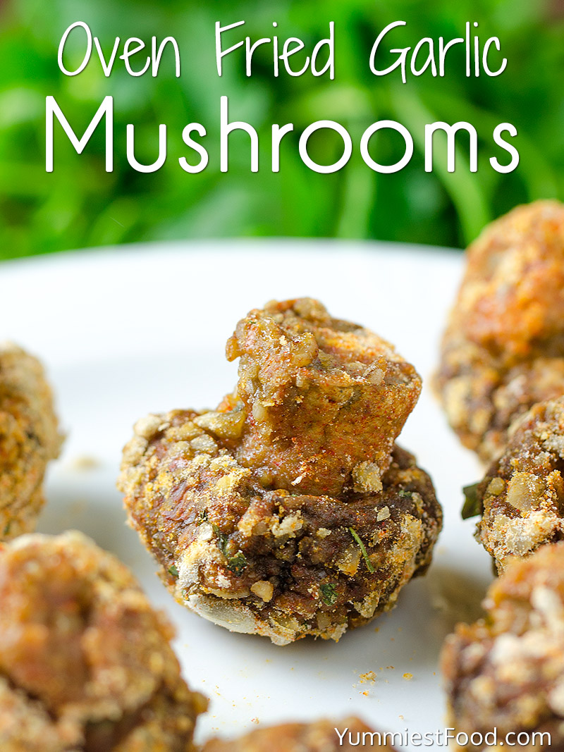 Oven Fried Garlic Mushrooms Recipe