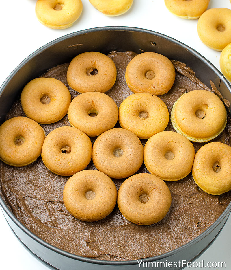 Chocolate Buttercream Donut Cake Recipe - Making - Step 1