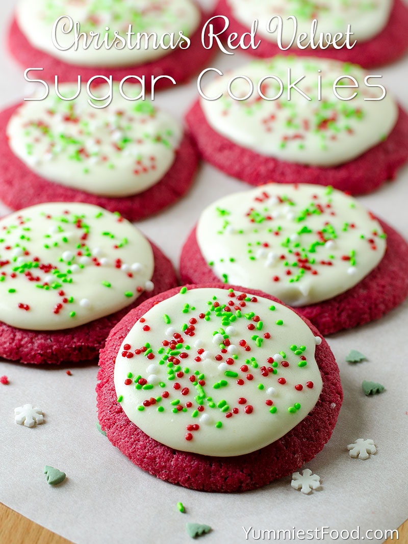 Christmas Red Velvet Sugar Cookies