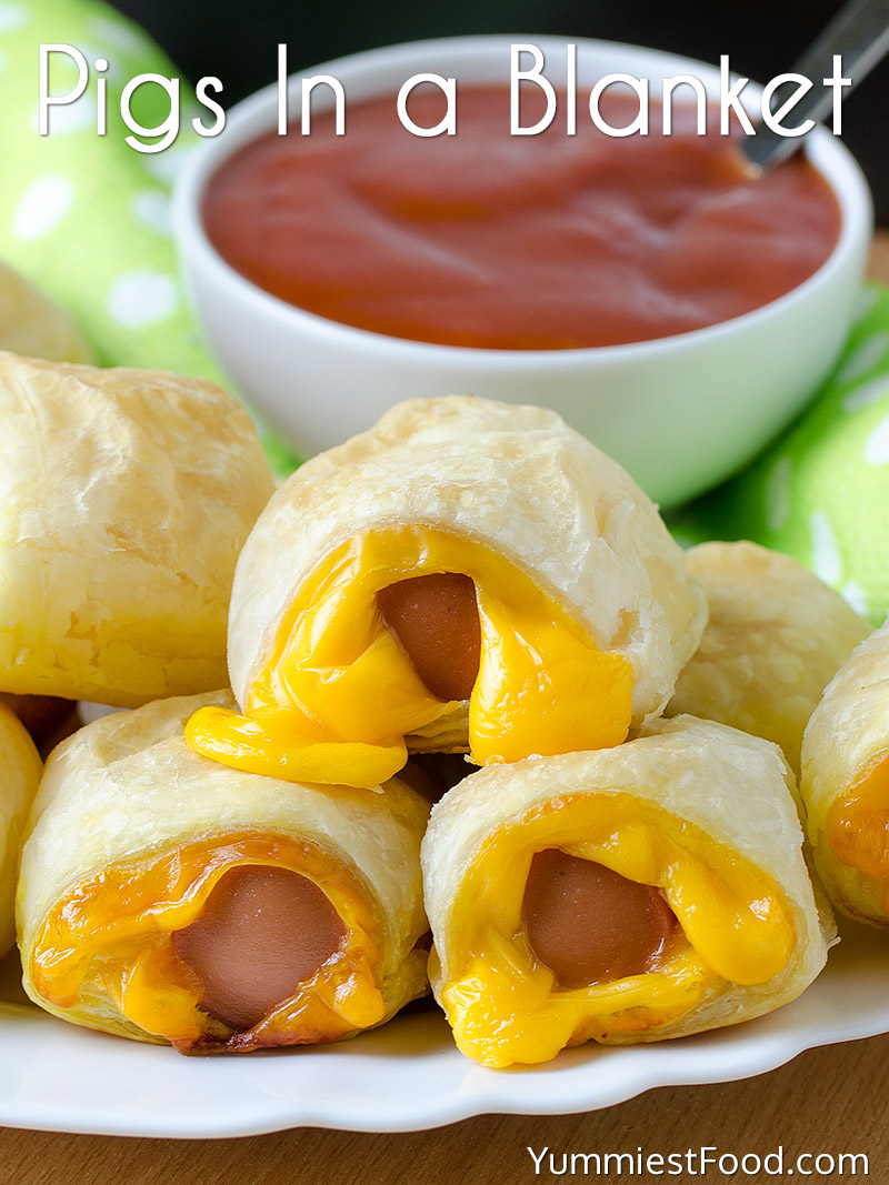 Easy Pigs In a Blanket with Hot Dogs - Served