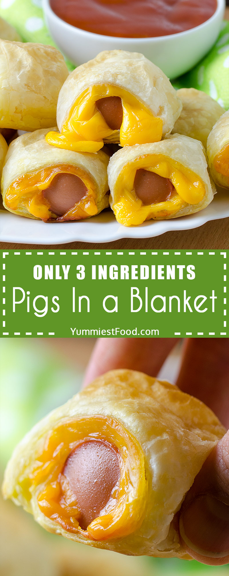 EASY PIGS IN A BLANKET - Just 3 ingredients and only 5 minutes of preparation