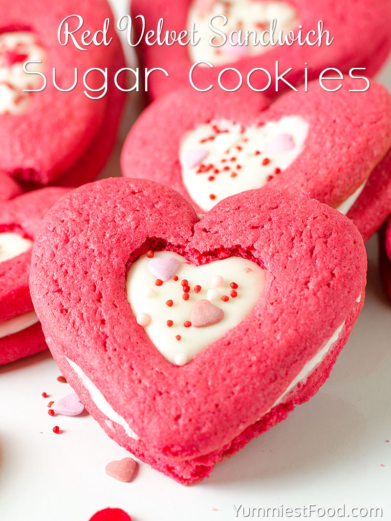 Valentines Red Velvet Sandwich Sugar Cookies Recipe