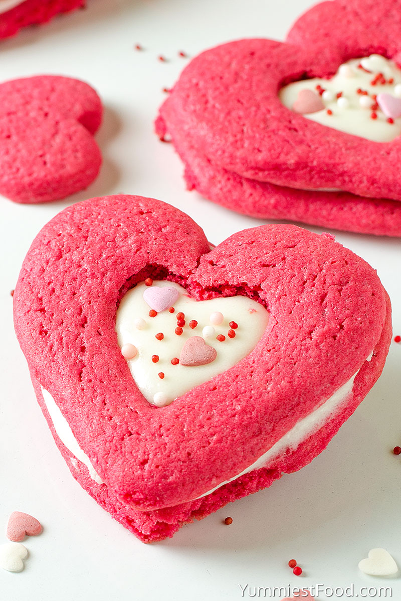 Red Velvet Sandwich Sugar Cookies