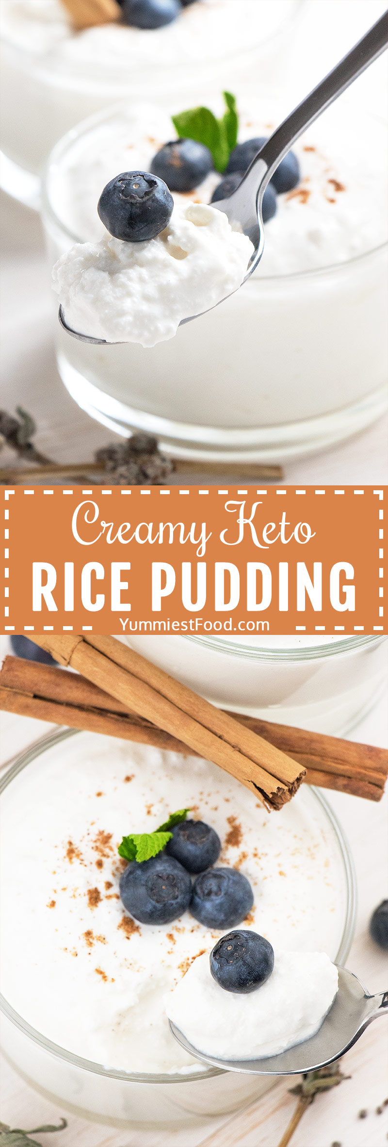 Creamy Keto Rice Pudding recipe - Easy, healthy breakfast or dessert for the ketogenic diet