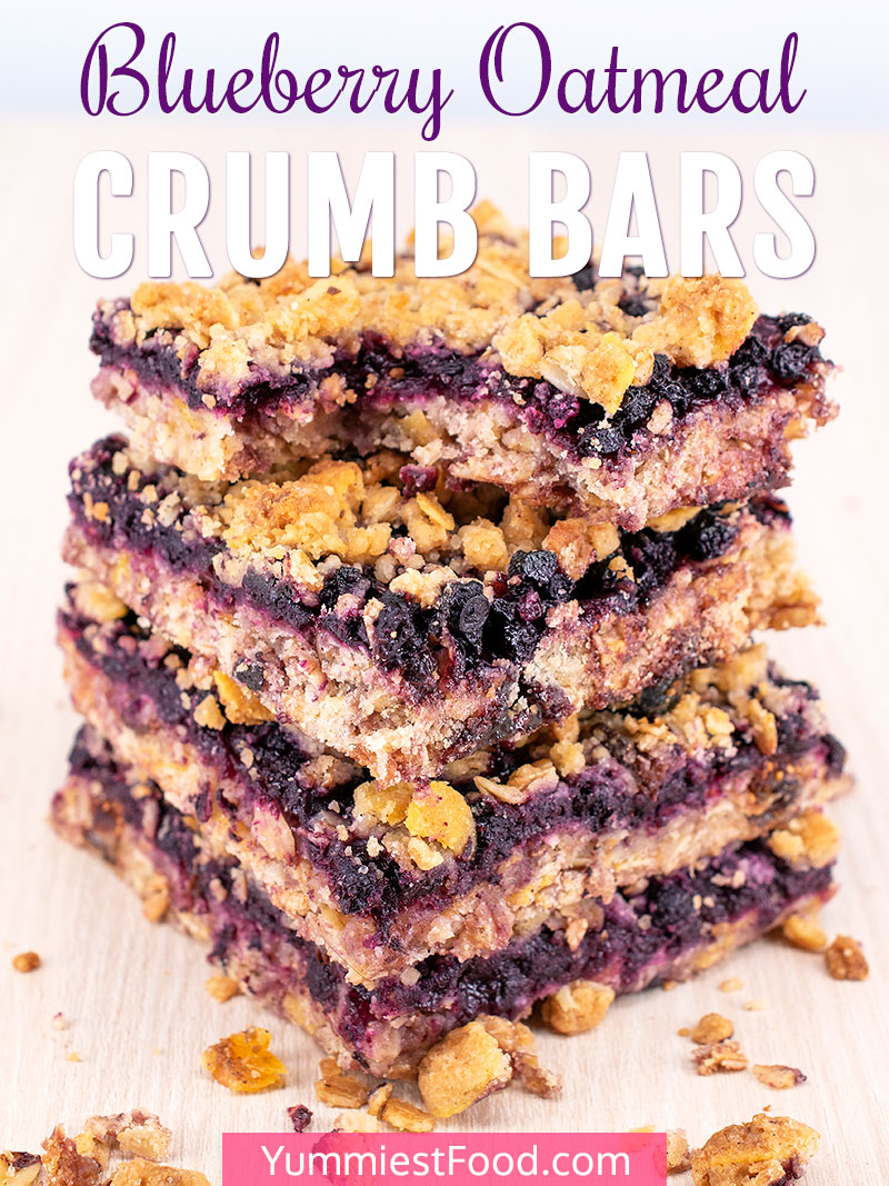 Healthy Breakfast Blueberry Oatmeal Crumb Bars - Bars Tower