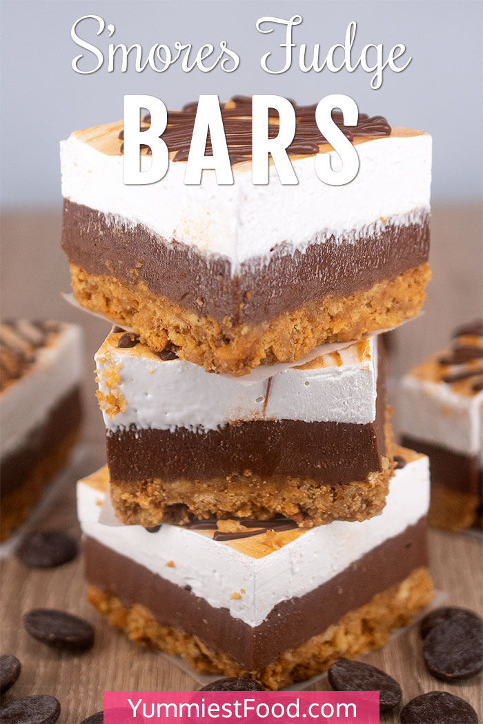 S’mores Fudge Bars with Homemade Marshmallow Topping - Bars Tower