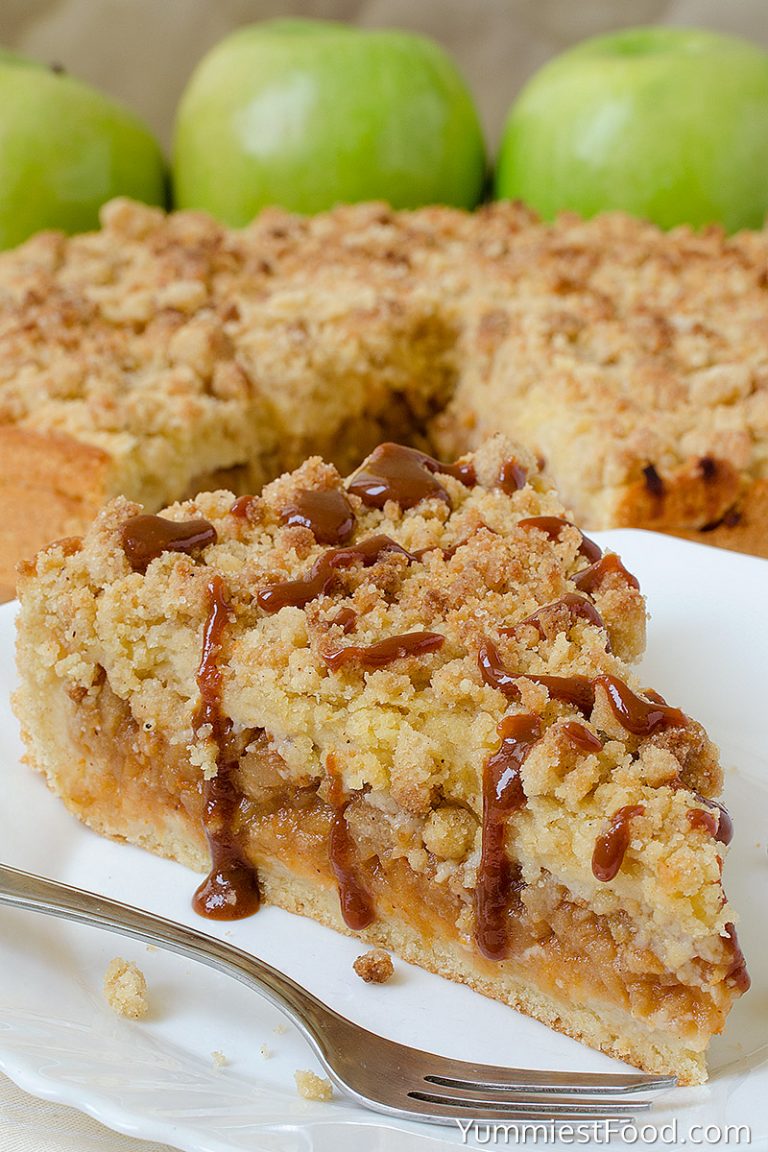 Caramel Apple Crumb Cake – Recipe from Yummiest Food Cookbook