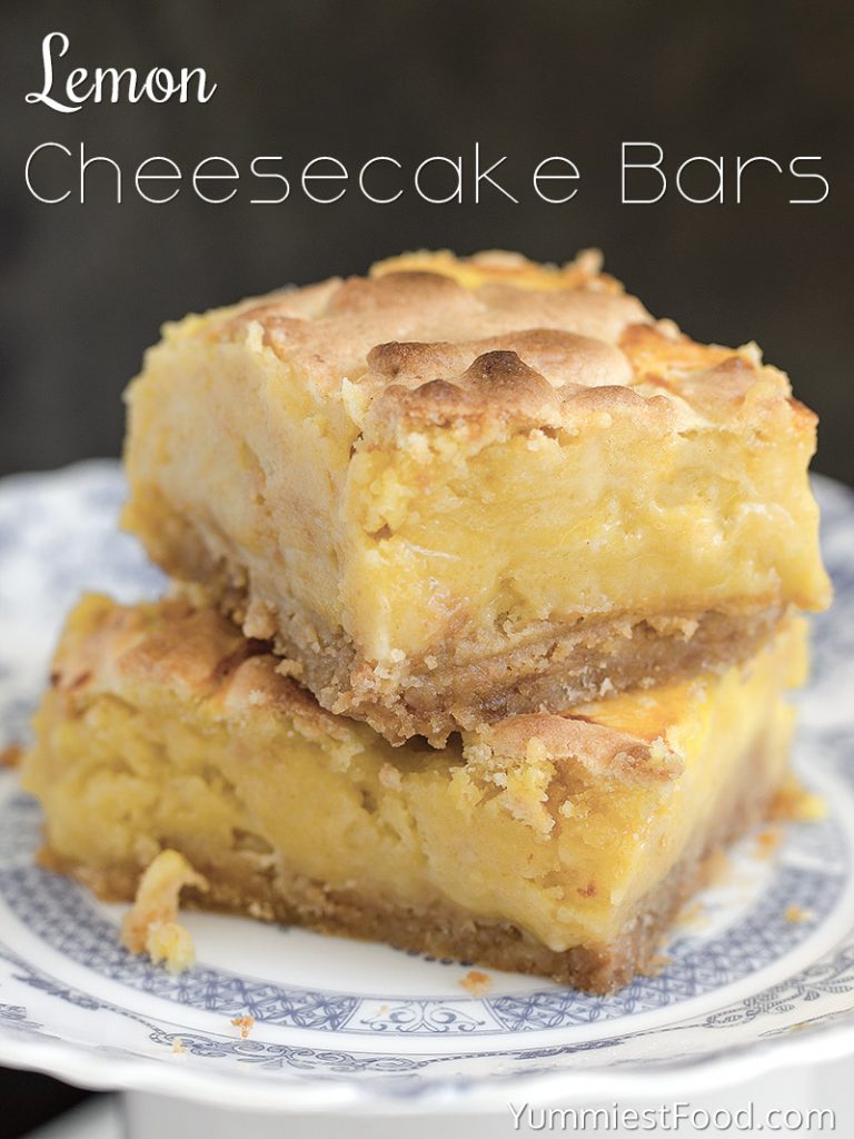 Lemon Cheesecake Bars – Recipe from Yummiest Food Cookbook