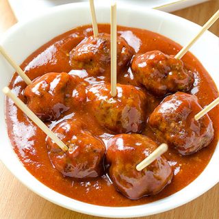 Meatballs with Homemade BBQ Sauce - Featured Image