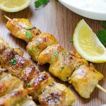 Greek Chicken Skewers with Homemade Tzatziki Sauce - Featured Image