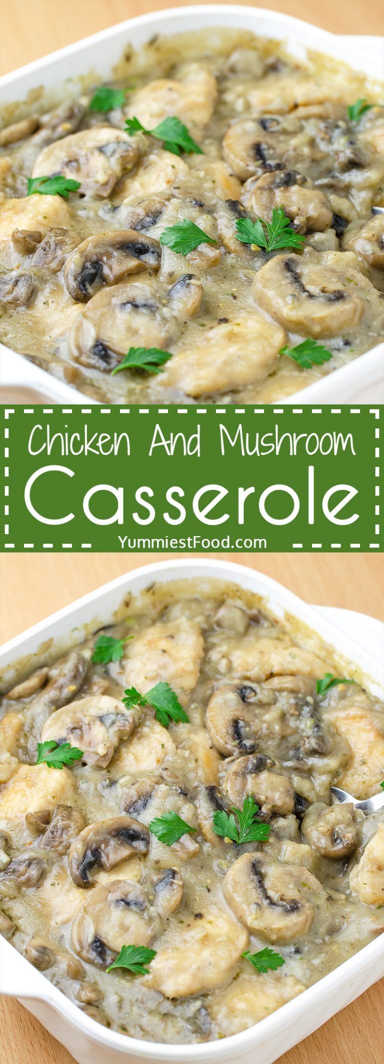 Chicken And Mushroom Casserole Recipe from Yummiest Food Cookbook