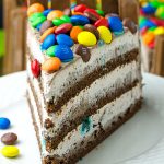 KIT KAT and M&M Chocolate Cake With Peanut Butter Frosting - Featured Image