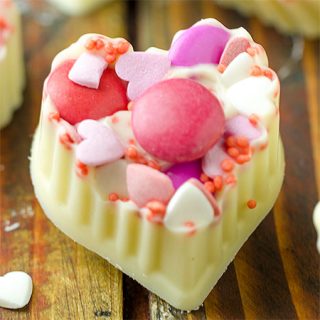 Valentines White Chocolate Hearts - Featured Image