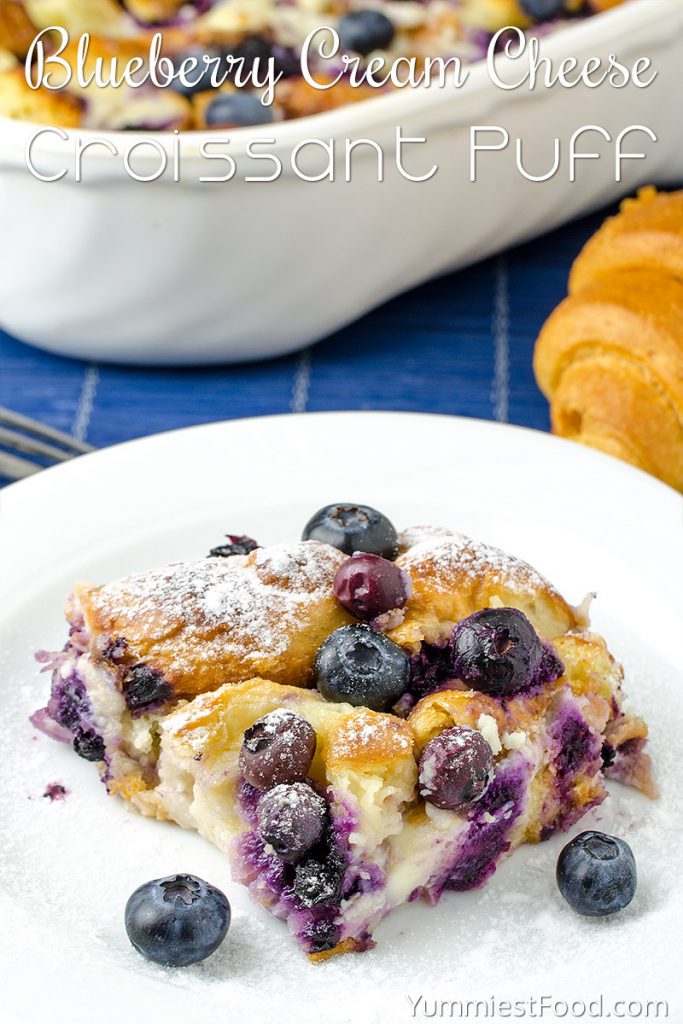 Blueberry Cream Cheese Croissant Puff Recipe from Yummiest Food Cookbook