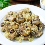 Garlic Mushroom Quinoa Recipe - Featured Image
