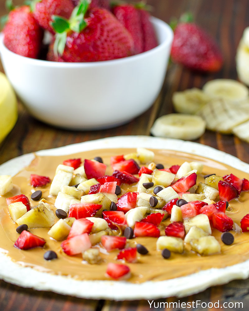 Healthy Peanut Butter, Strawberry, Banana Wrap – Recipe from Yummiest ...