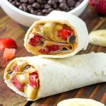 Healthy Peanut Butter, Strawberry, Banana Wrap Recipe - Featured Image