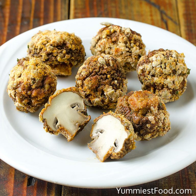 Oven Fried Garlic Mushrooms Recipe from Yummiest Food Cookbook