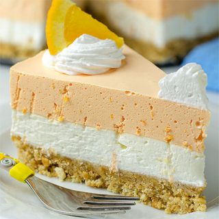 No Bake Summer Orange Creamsicle Cheesecake Recipe - Featured Image