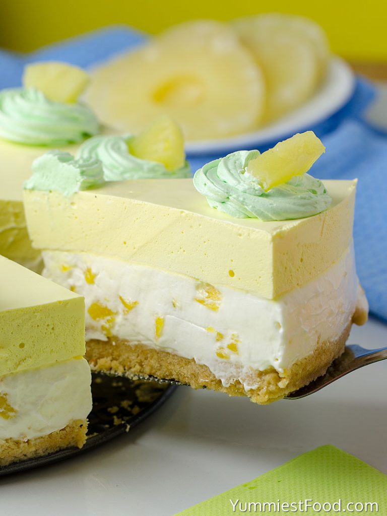 No Bake Pineapple Cheesecake Recipe from Yummiest Food Cookbook