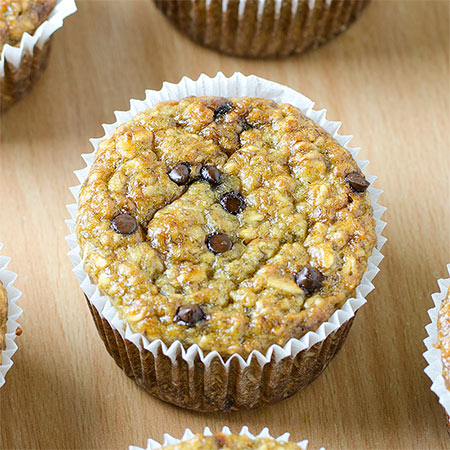 Healthy Banana Oat Greek Yogurt Muffins With Chocolate Chips Recipe From Yummiest Food Cookbook