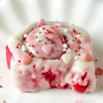 Red Velvet Valentines Cinnamon Rools Recipe - Featured Image