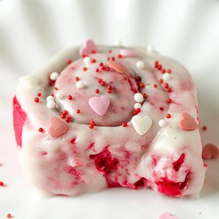 Red Velvet Valentines Cinnamon Rools - Recipe from Yummiest Food Cookbook