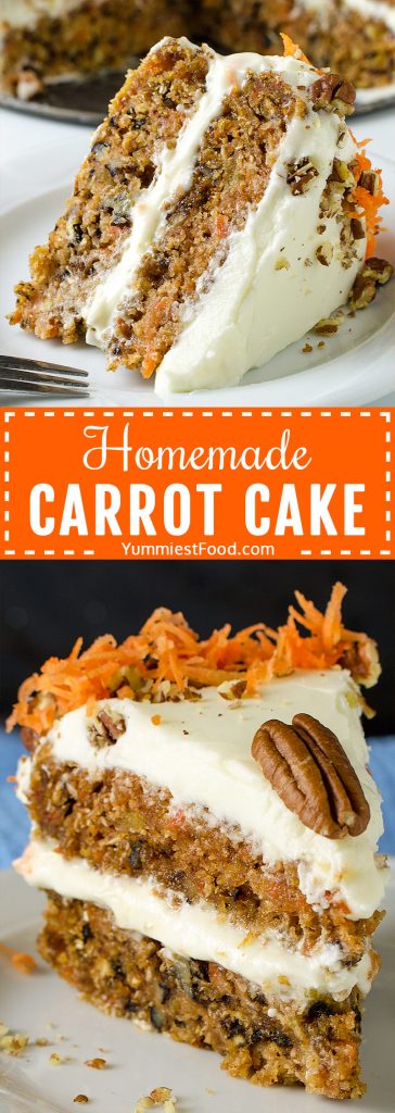 Homemade Carrot Cake – Recipe from Yummiest Food Cookbook