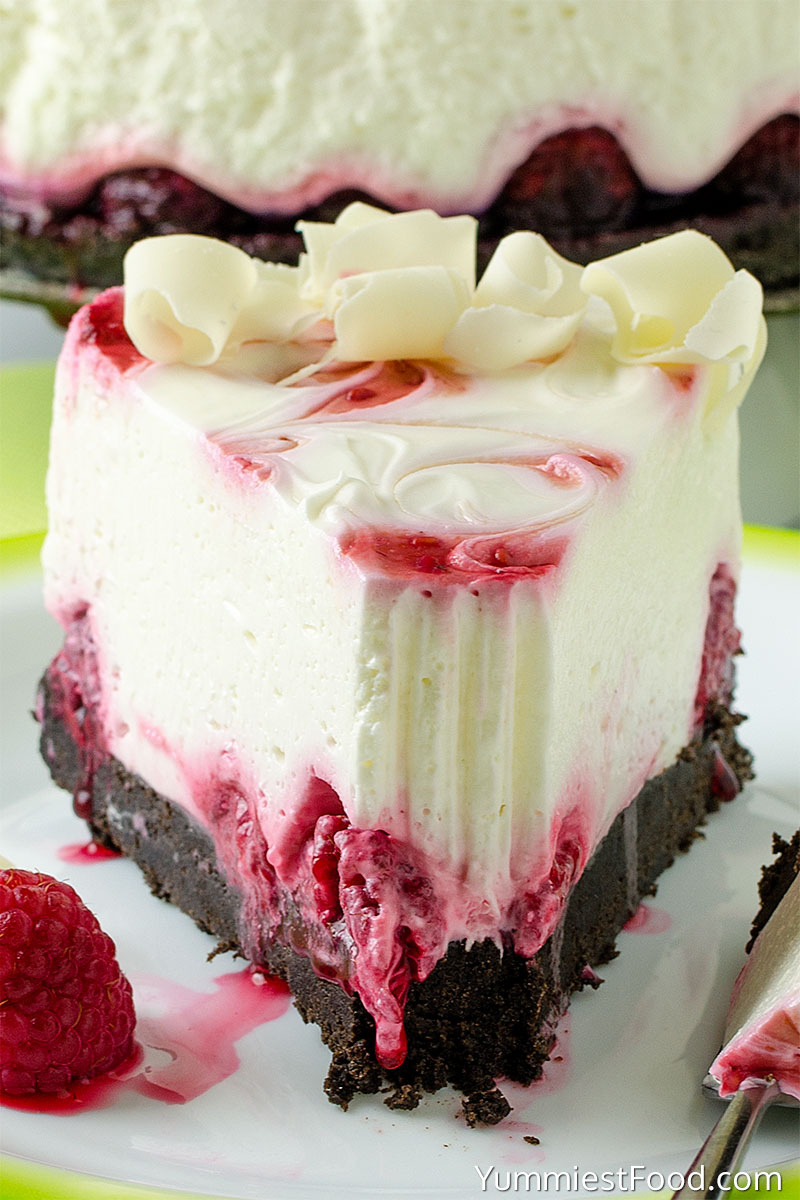 No Bake White Chocolate Raspberry Cheesecake Ricetta Da Yummiest Food Cookbook Cooper Street 