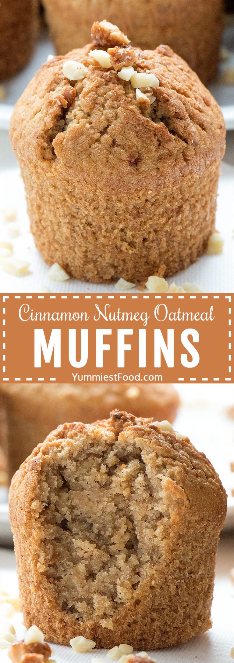 Cinnamon Nutmeg Oatmeal Muffins Recipe from Yummiest Food Cookbook