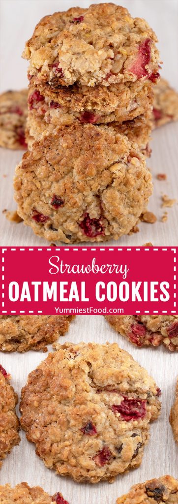 Strawberry Oatmeal Cookies – Recipe from Yummiest Food Cookbook